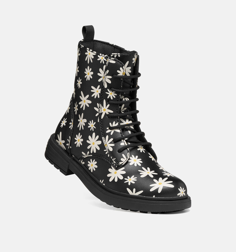 Geox Eclair Girl Zwarte Boots met Veter en Rits voor meisjes (377767)