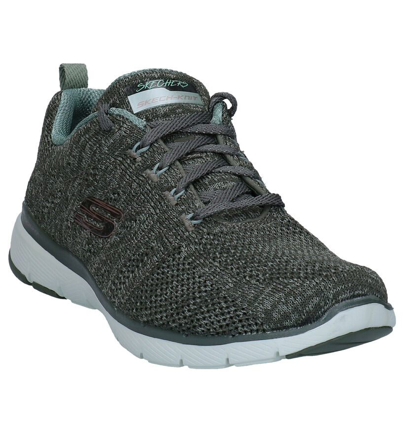 Skechers Flex Appeal Baskets en Noir en textile (293949)