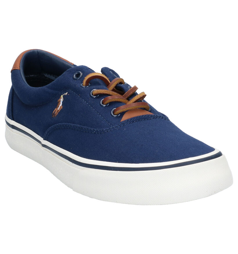 Polo Ralph Lauren Thorton Veterschoenen Blauw in stof (267048)