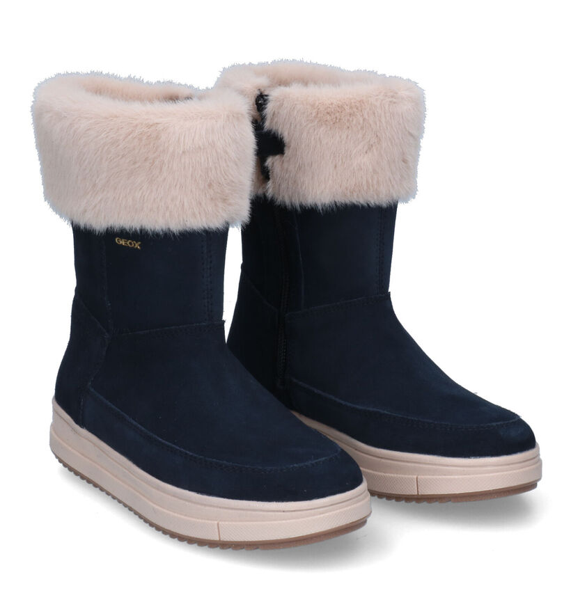 Geox Rebecca Blauwe Korte Laarzen in faux fur (317658)