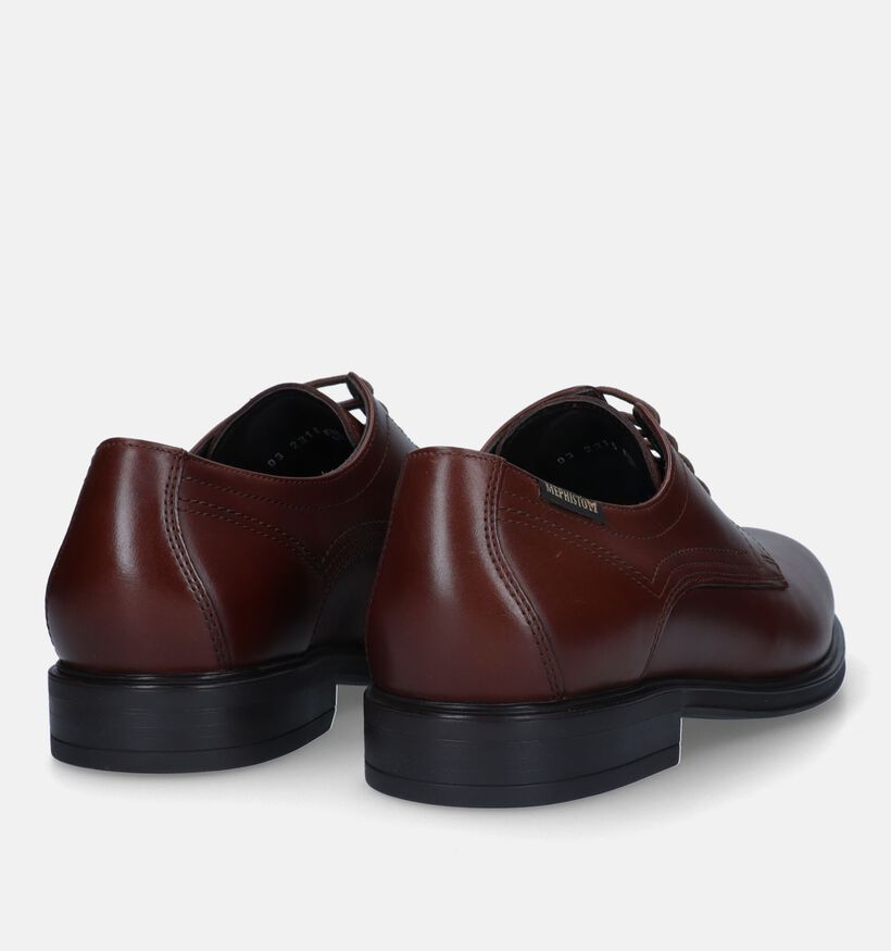 Mephisto Kevin Hopper Cognac Veterschoenen voor heren (330817) - geschikt voor steunzolen