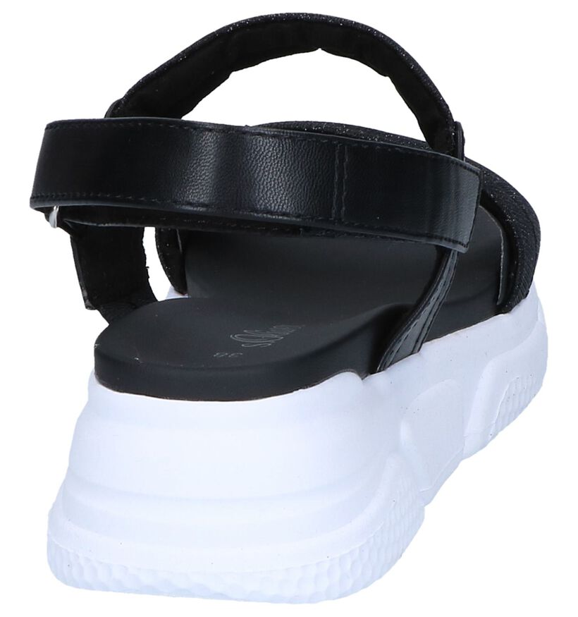 s.Oliver Sandales compensées en Noir en textile (242559)