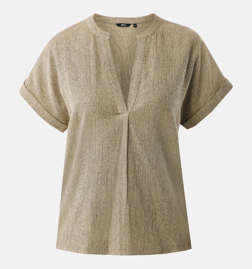 Mexx Crinkle Gouden Blouse voor dames (368533)
