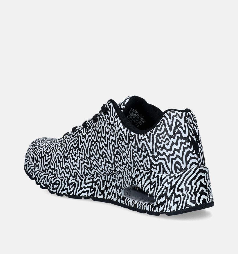 Skechers Uno Jen Stark Infinite Drip Baskets en Noir pour femmes (343892)