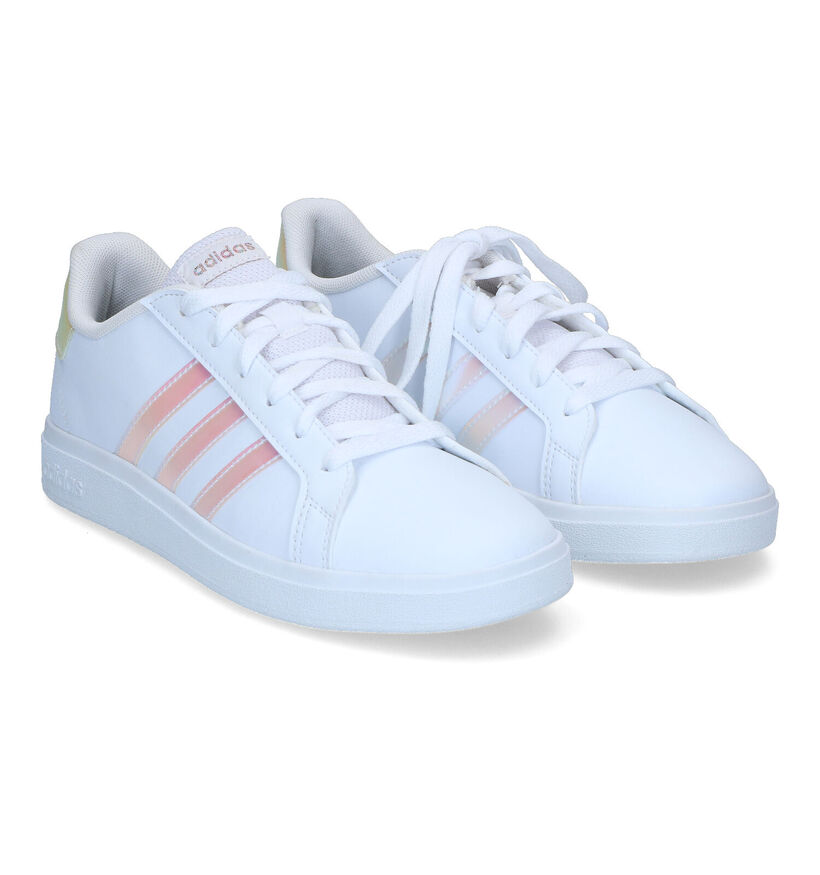 adidas Grand Court K Baskets en Bleu en simili cuir (308070)