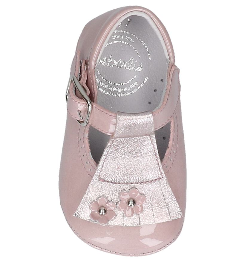 Beberlis Chaussons pour bébé en Rose clair en verni (245708)