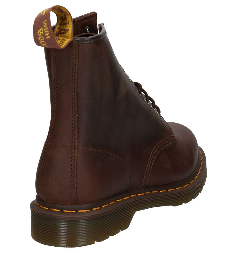 Dr. Martens Boots à lacets en Brun foncé en cuir (292455)