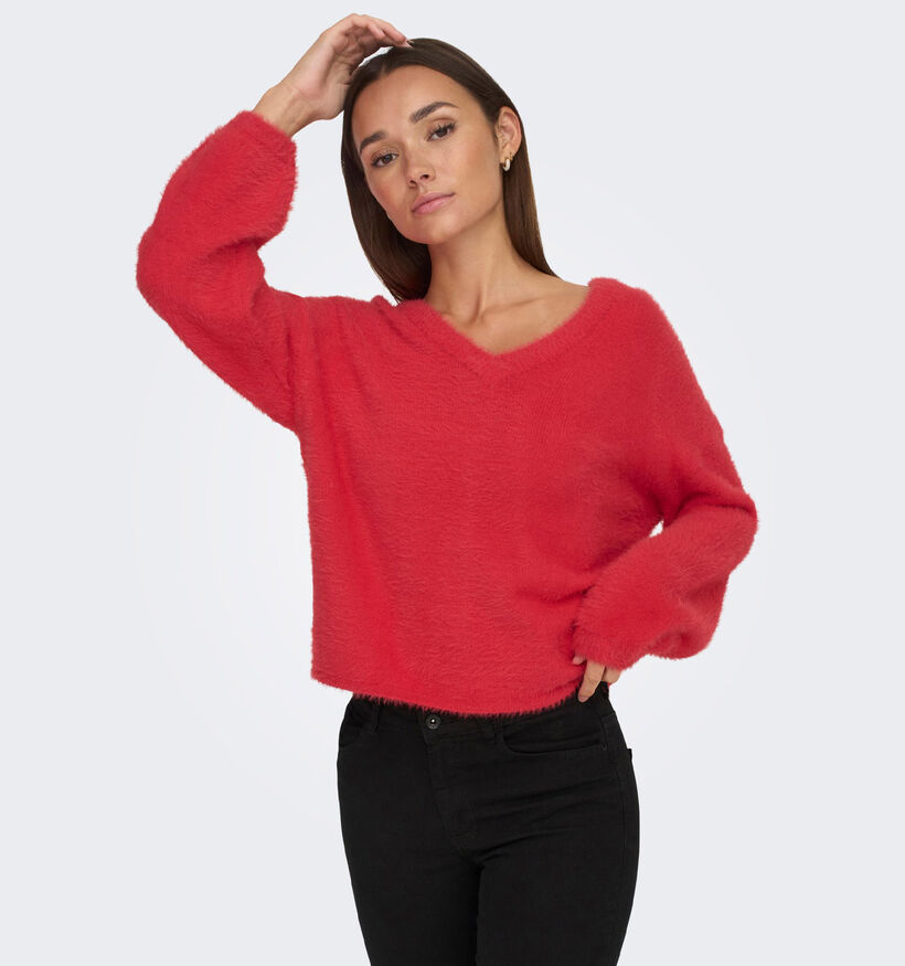 JDY Jola Rode Trui met v-hals voor dames (331930)