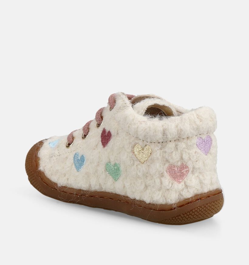 Naturino Cocoon Love Fur Witte Boots met Veter voor meisjes (380210) - geschikt voor steunzolen