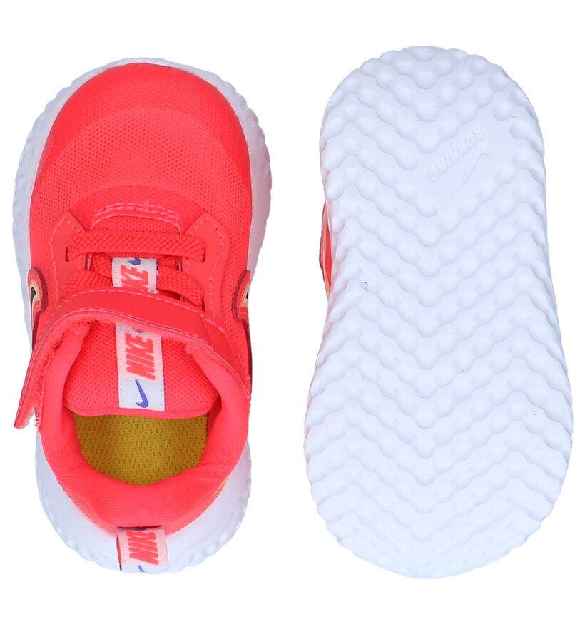 Nike Revolution Baskets pour bébé en Bleu en cuir (284482)