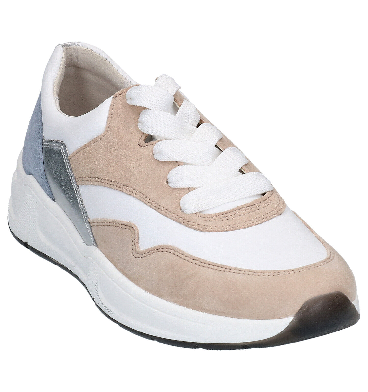 Gabor OptiFit Witte Veterschoenen Dames Sneakers Online op TORFS.BE
