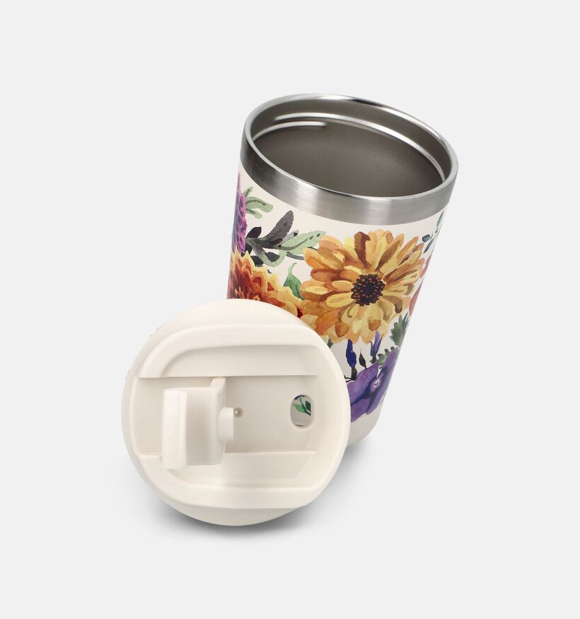Chilly's x Emma Bridgewater Witte Koffiebeker 340ml met Bloemenprint voor dames (381625)