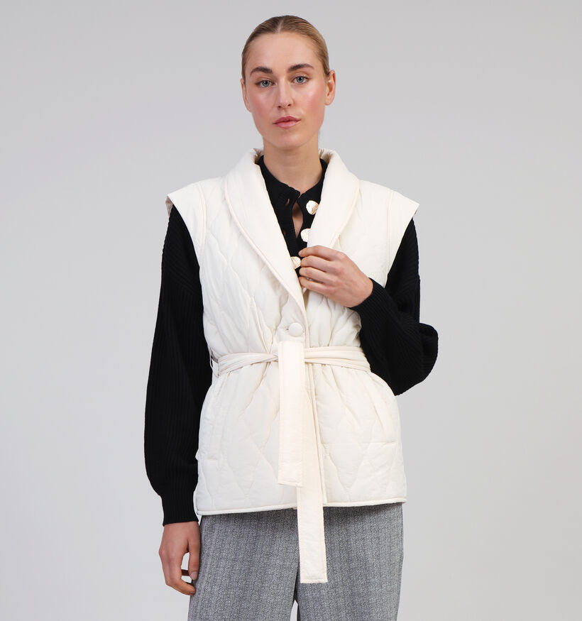 Vila Marsa Veste mattelasé courte en Beige pour femmes (345023)