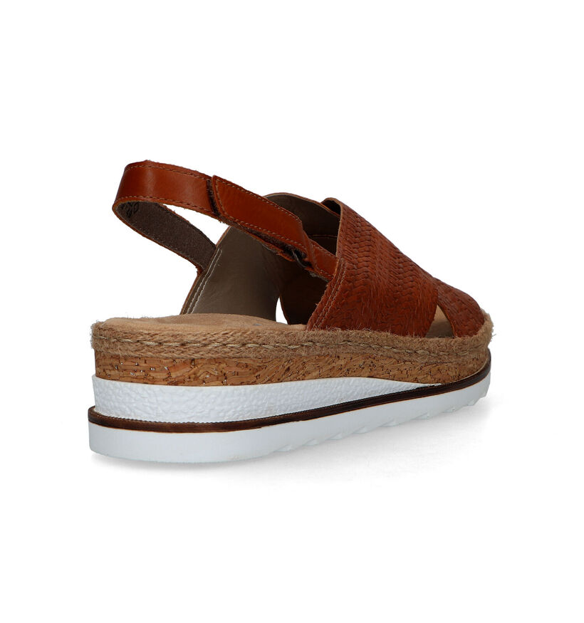 Rieker Cognac Sandalen met sleehak voor dames (323574)