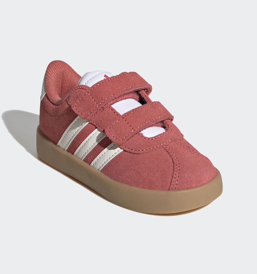 adidas VL Court 3.0 Baskets basses en Rouge pour filles, gar&ccedil;ons (365403) - pour semelles orthop&eacute;diques