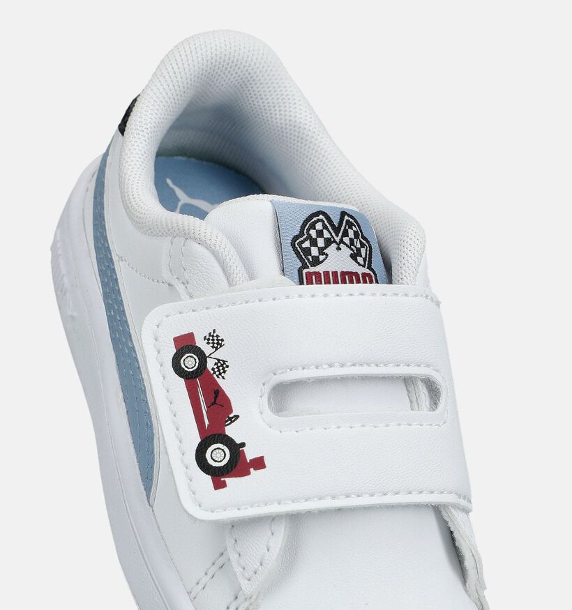 Puma Smash 43 Racing Crew Baskets basses en Blanc pour filles, gar&ccedil;ons (375577) - pour semelles orthop&eacute;diques