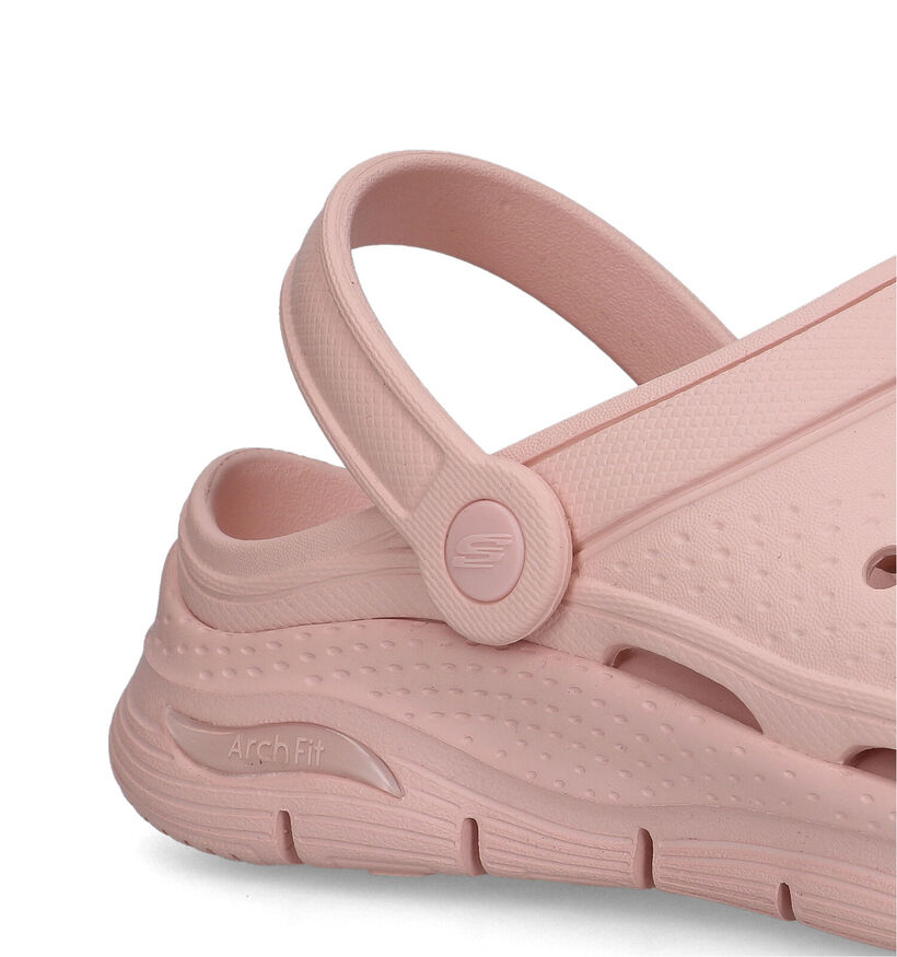 Skechers Foamies Arch Fit Nu-pieds en Noir pour femmes (321481)