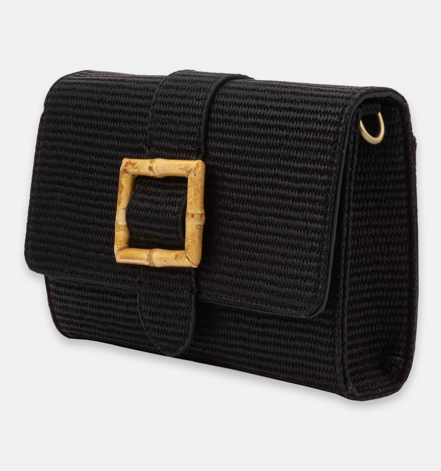 Zwarte clutch leer best sale
