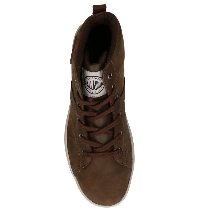 Bruine Hoge Palladium Sneakers, , pdp