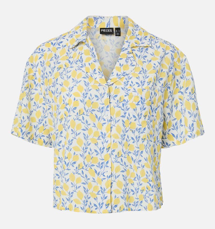 Pieces Barri 2/4 Gele Blouse met Bloemenprint voor dames (369213)