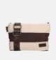 ZEBRA Puffer Bruine/Beige Gestreepte Crossbodytas voor dames (380975)
