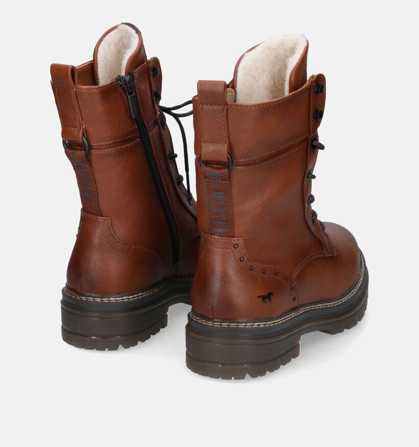 Mustang Boots à lacets en Cognac pour femmes (313790)