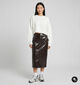 Vila Shinny Coated Donkerbruine Midi-Rok voor dames (382031)