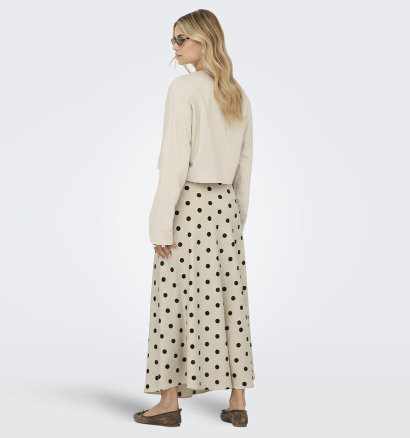 JDY Yaya Polkadots Jupe mi-longue en Beige pour femmes (370037)