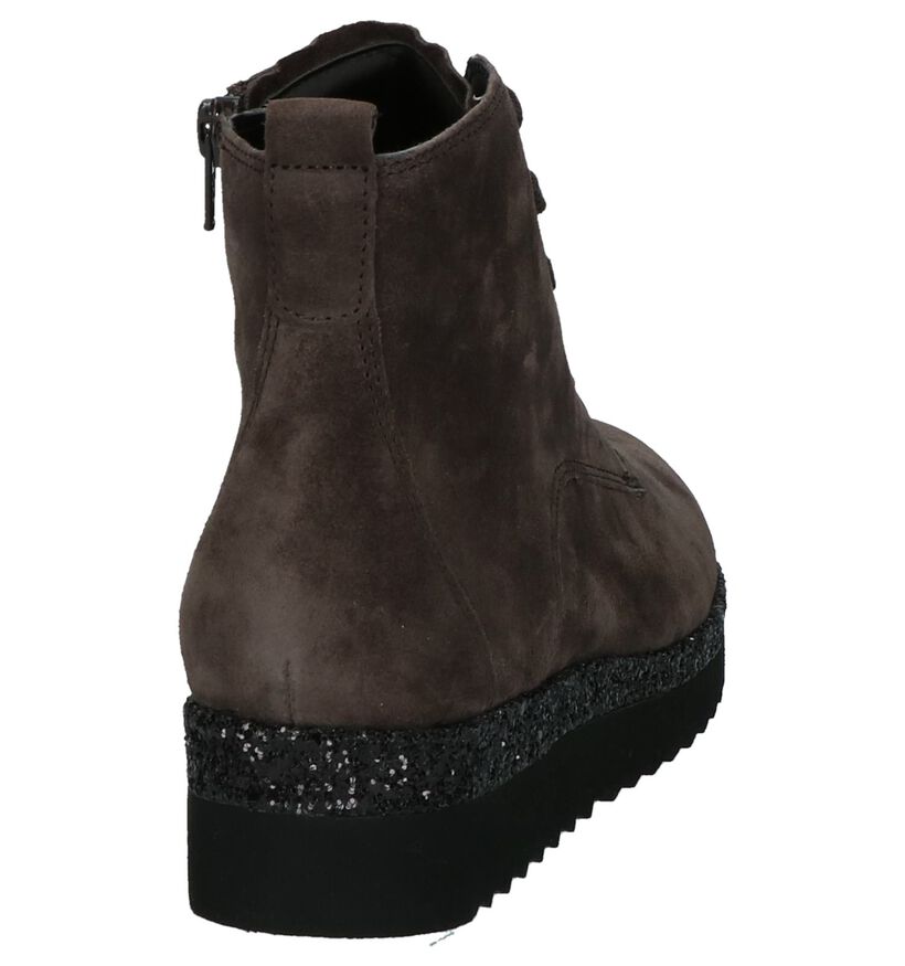 Taupe Boots met Rits/Veter Gabor, , pdp