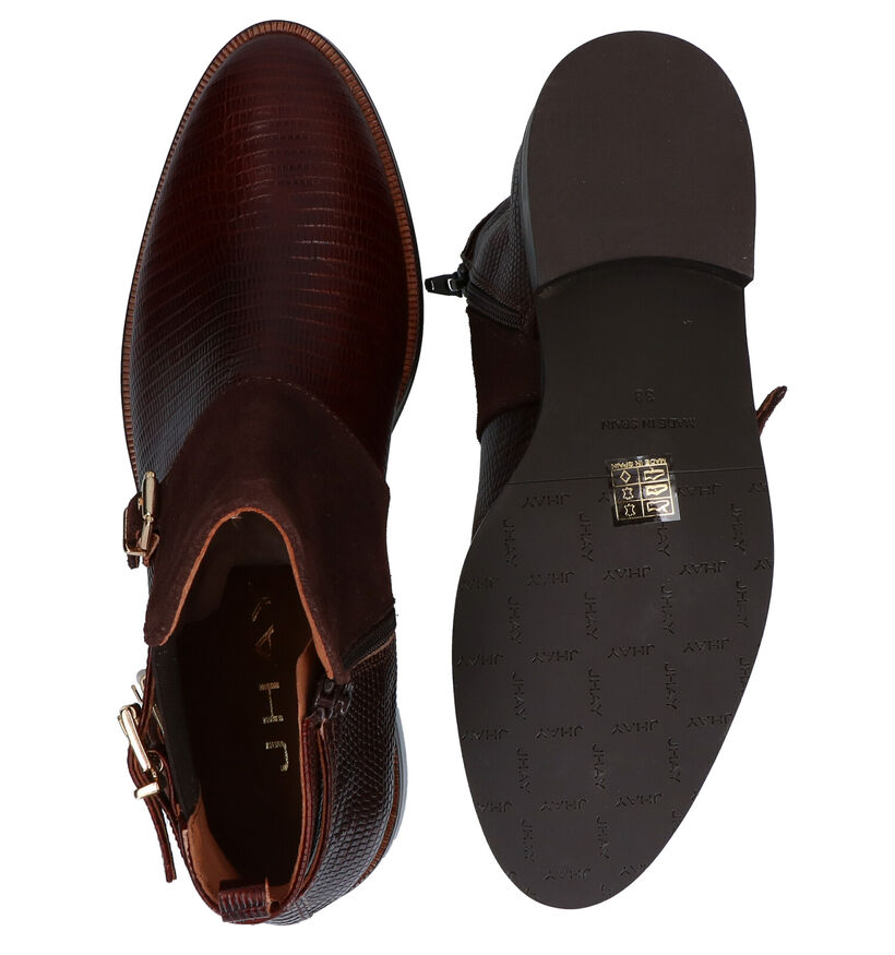 JHay Bottines plates en Brun foncé en cuir (281660)