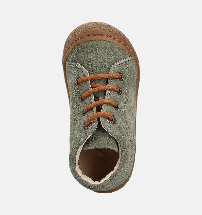 Naturino Cocoon Suede Chaussures pour bébé en Vert pour filles, garçons (364226) - pour semelles orthopédiques