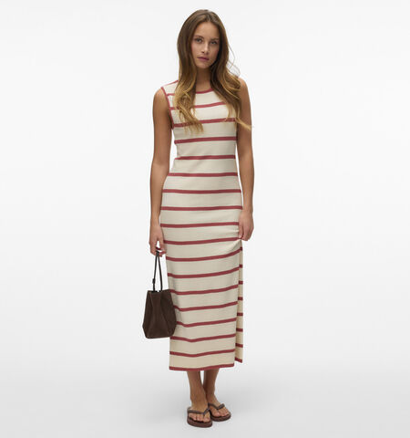 Robe longue marron