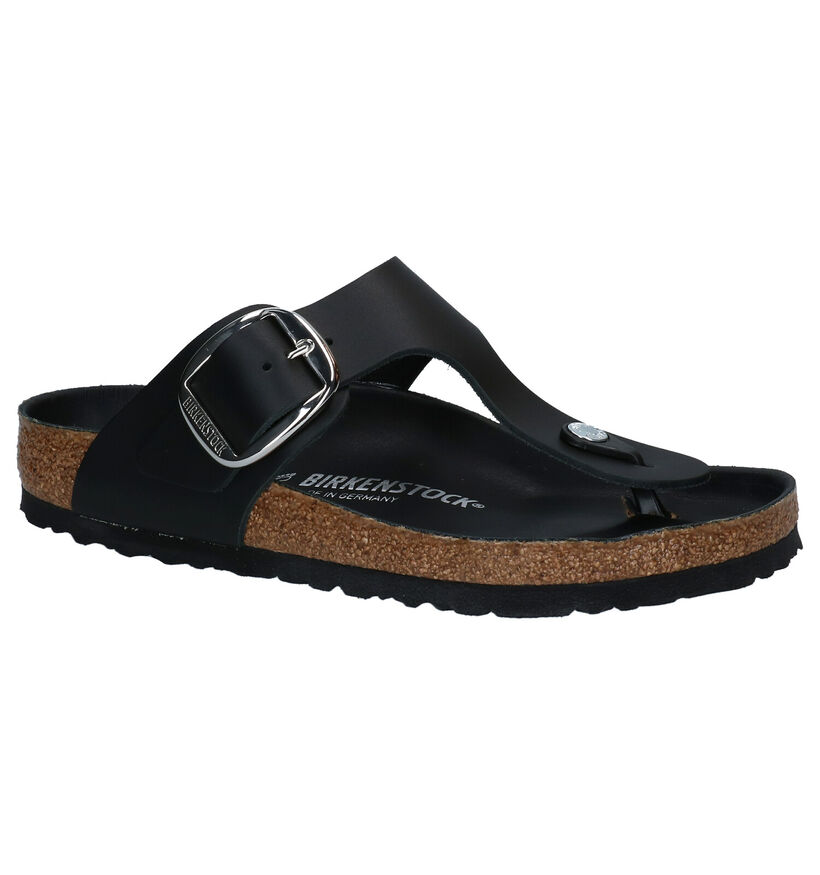 Birkenstock Gizeh Big Buckle Cognac Teenslippers in leer (322775)