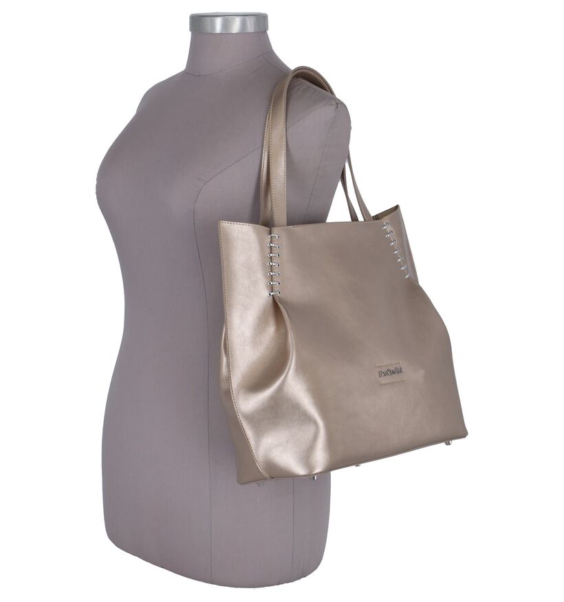 Gouden Shopper + Make-up Tasje NeroGiardini in kunstleer (244349)