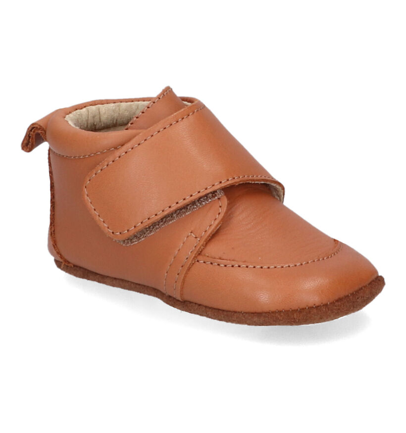 Enfant Chaussons pour bébé en Cognac en simili cuir (297708)