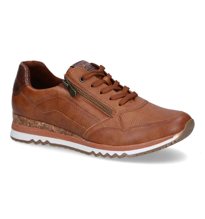 Marco Tozzi Chaussures à lacets en Cognac en simili cuir (293927)