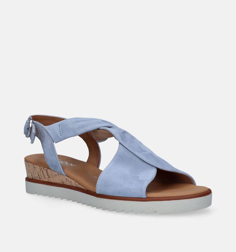 Gabor Blauwe Sandalen Met Sleehak voor dames (339352)