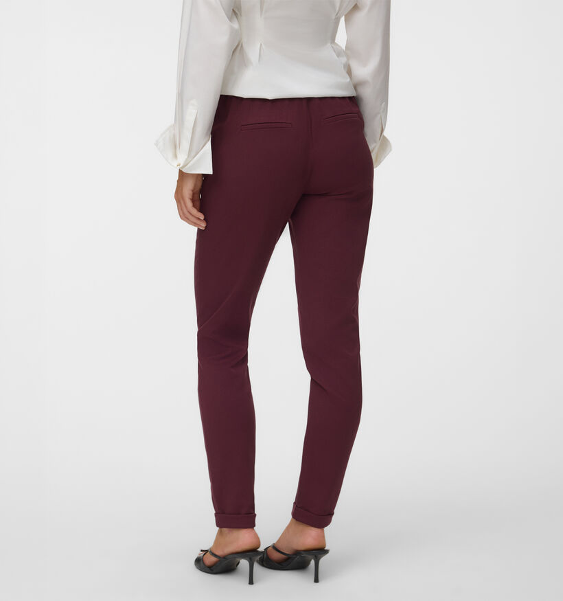 Vero Moda Maya Pantalon classique en Bordeaux pour femmes (377578)
