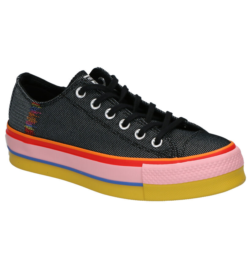 Converse AS Lift Rainbow Baskets en Noir en textile (252783)
