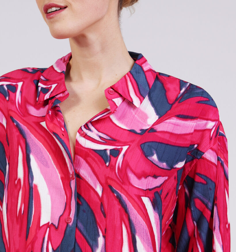 Vero Moda Vera Violet Fuchsia/Donkerblauw Hemd voor dames (367228)