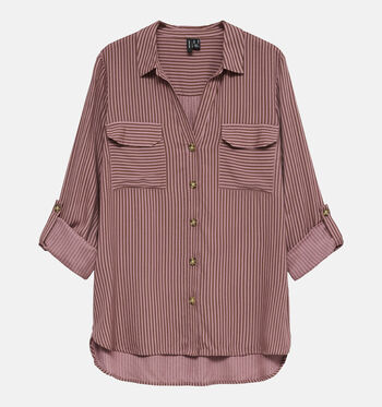 Vero Moda Curve Blouses Wit/Bruin/Roze