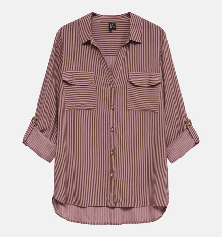 Vero Moda Curve Blouses Wit/Bruin/Roze