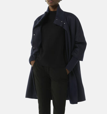 Manteau long bleu