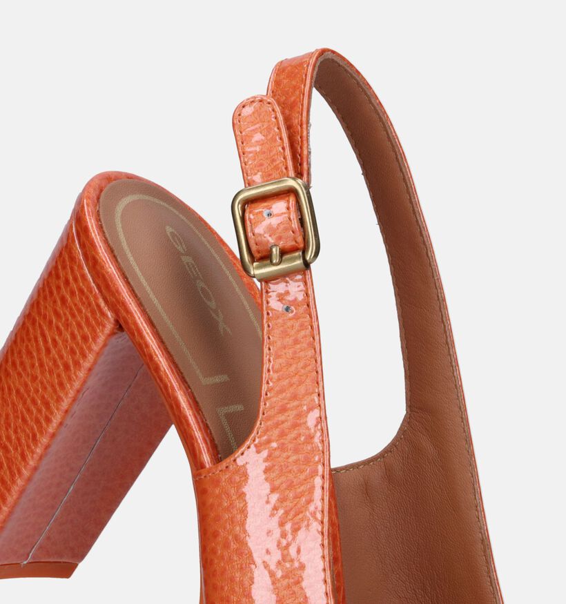 Geox Walk Pleasure Sandales avec talon en Orange pour femmes (336019)