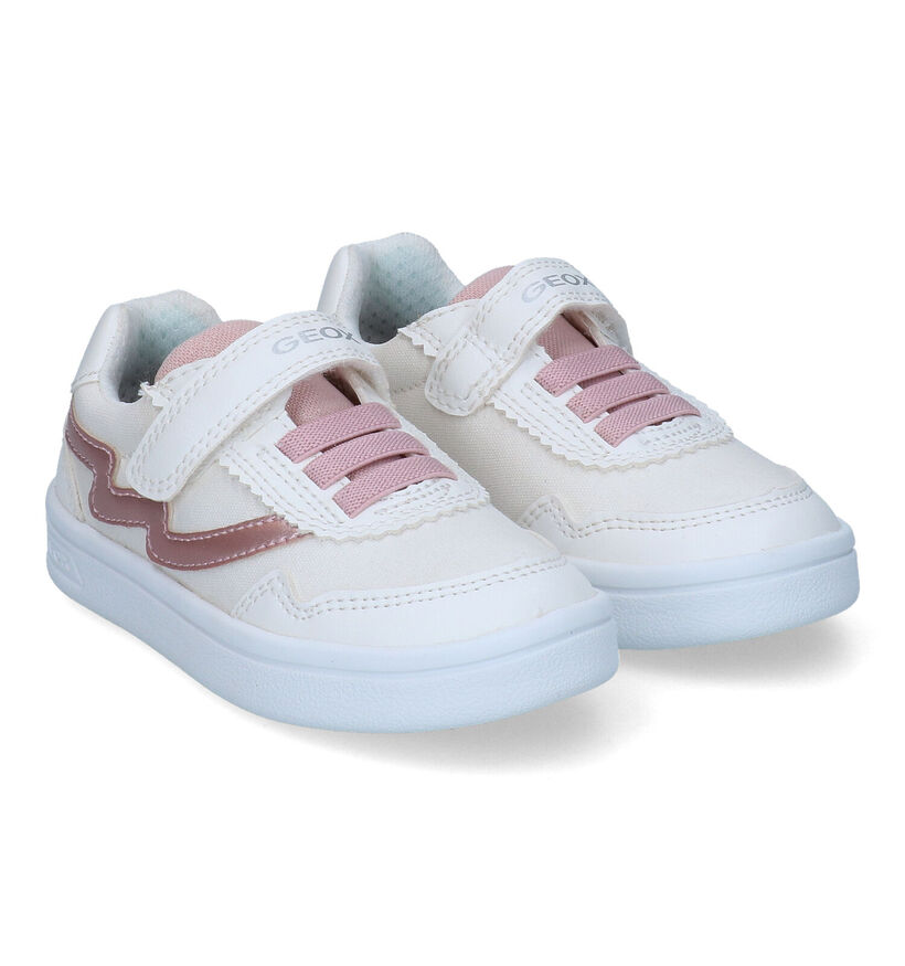 Geox Djrock Chaussures basses en Blanc pour filles (302627) - pour semelles orthopédiques
