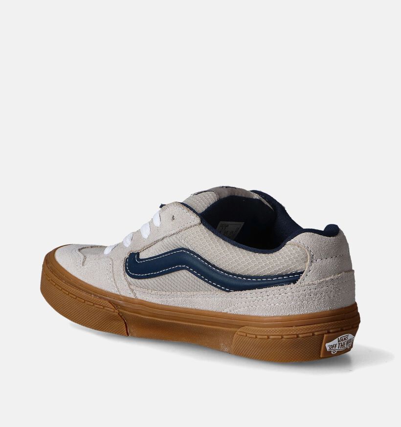 Vans Caldrone Gum Baskets pour skate en Écru pour filles, garçons (351453)