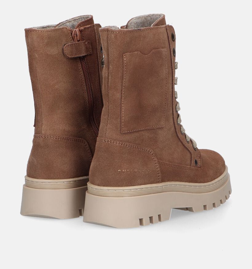 Bullboxer Bottines robustes en Cognac pour filles (332022) - pour semelles orthopédiques