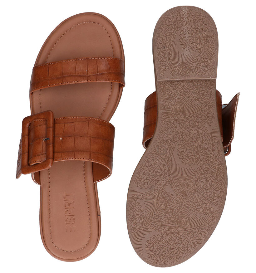 Esprit Moa Mules en Cognac en simili cuir (285163)