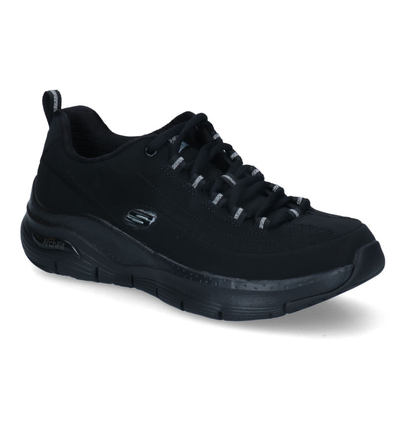 Skechers Arch Fit Baskets en Noir pour femmes (301562) - pour semelles orthopédiques