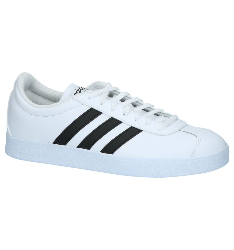 adidas VL Court 2.0 Baskets en Blanc pour hommes (319077) - pour semelles orthopédiques